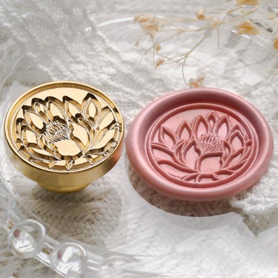 Wax Seal Stamp Exquisite Clear Texture Floral Pattern Sealing Wax Stamp Head Envelope Supply