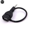 3.5mm Male Audio AUX Jack To USB 2.0 Type A Female OTG Converter Adapter Cable for Car MP3