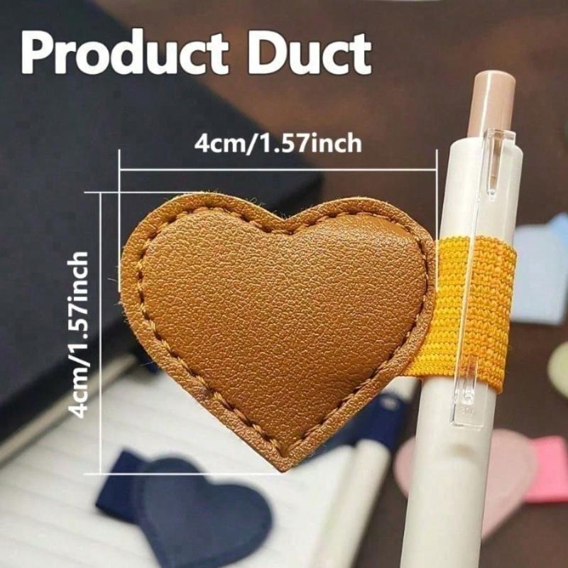 1-Piece PU Leather Pen Holder - Self-Adhesive Elastic Pen Holder for Notebooks, Journals, Planners, Tablet Cases and Laptops