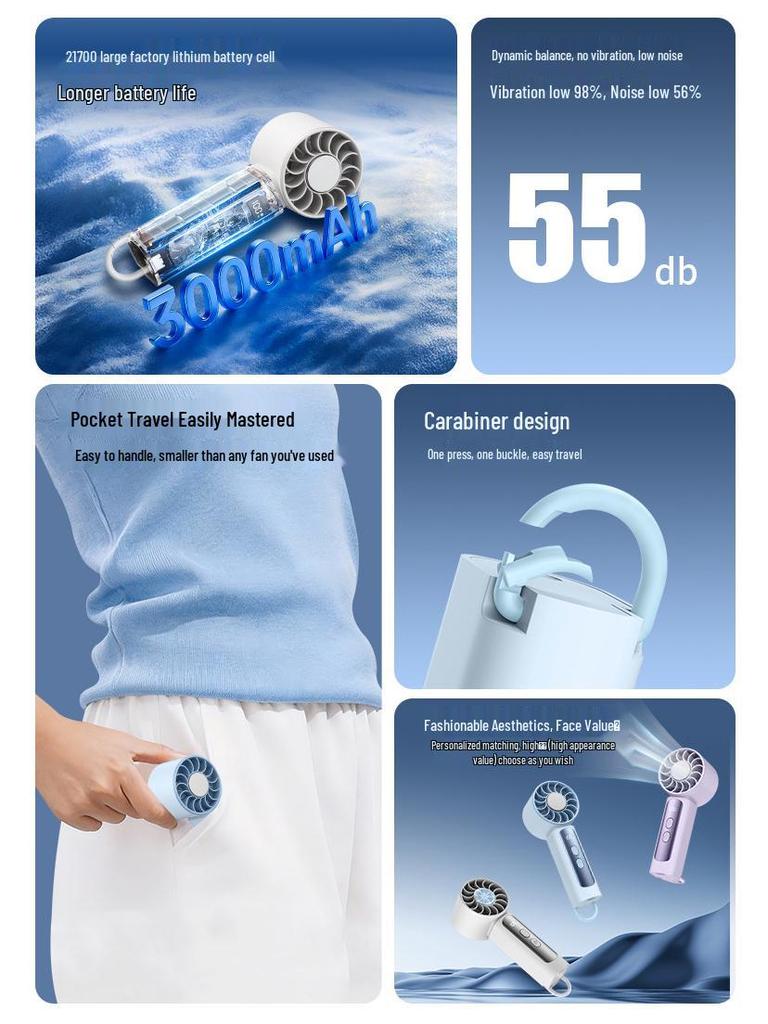 Handheld Turbo Mini Fan with USB Charging and High-Speed Semiconductor Cooling (2026)