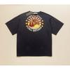 T-shirt Coton Surdimensionné Homme Avec Impression Graphique Satoshi Lavage Vintage Hip Hop Streetwear Manches Courtes