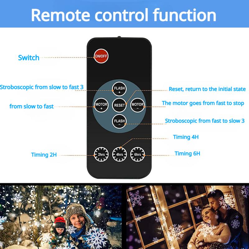 Dynamische Weihnachts-Schneeflocken-Projektor-Lichter für den Außenbereich, Design in Eulenform, IP65 wasserdicht, Innen- und Außen-Schneefall-Landschaftslicht für Weihnachten