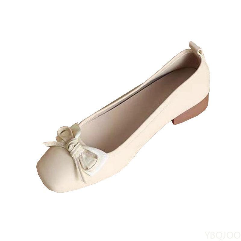 Fashion Summer New Soft Soled Square Heel Women's Shoes Shallow Mouth Comfortable Low Heel Fashionable Versatile Women's Shoes