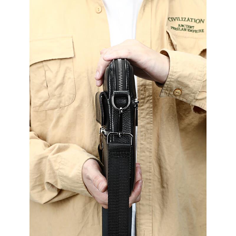 Men's Genuine Leather Shoulder & Crossbody Bag