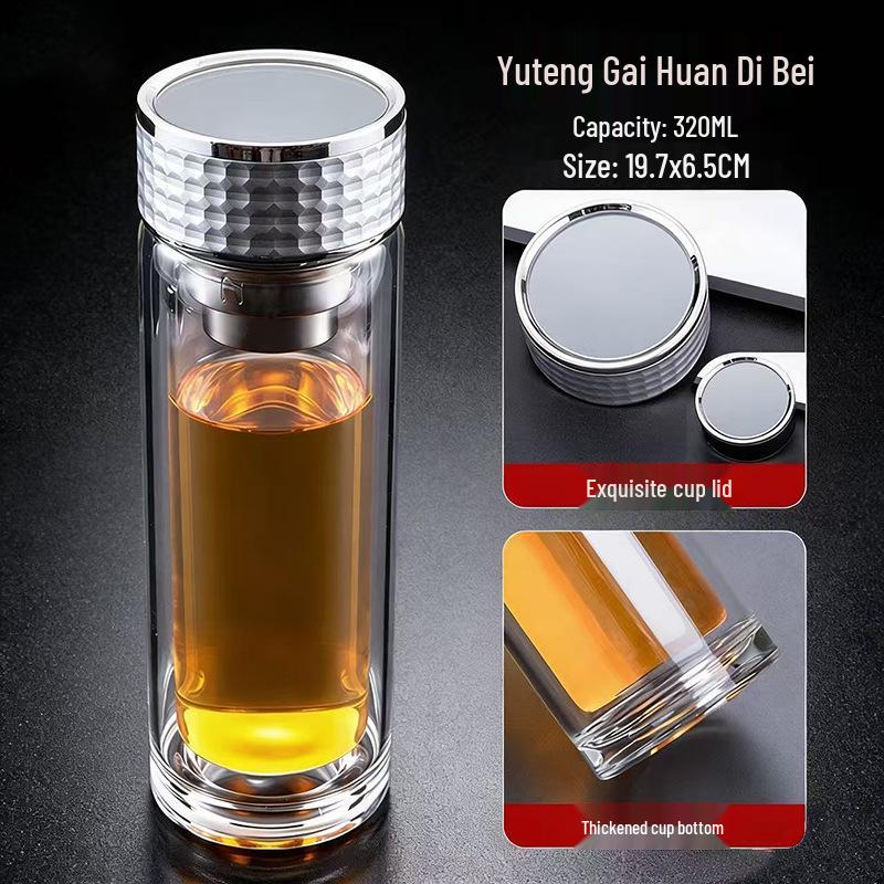 Custom Logo High-Temperature Resistant Borosilicate Glass Tea Cup - Personalized Thickened Water Cup