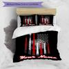 3PC Custom Name American Baseball Pride Bedding Set Duvet Cover Closure Includes 1 Duvet Cover & 2 Pillowcases for Bedroom