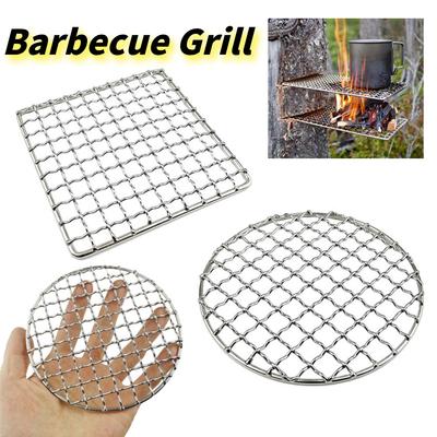 Kempingový grilovací rošt Nerezová síťovina Gril Bushcraft Kempingový stojan pro vaření na ohni BBQ Backpacking Táborák Hodnoceno
