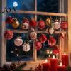 Xmas Party Hanging Signs 24/48Pcs Christmas Wooden Ornaments, Gnome Elk Gingerbread Ball Holiday Decorations Tags, Tree for Home Yard Decor