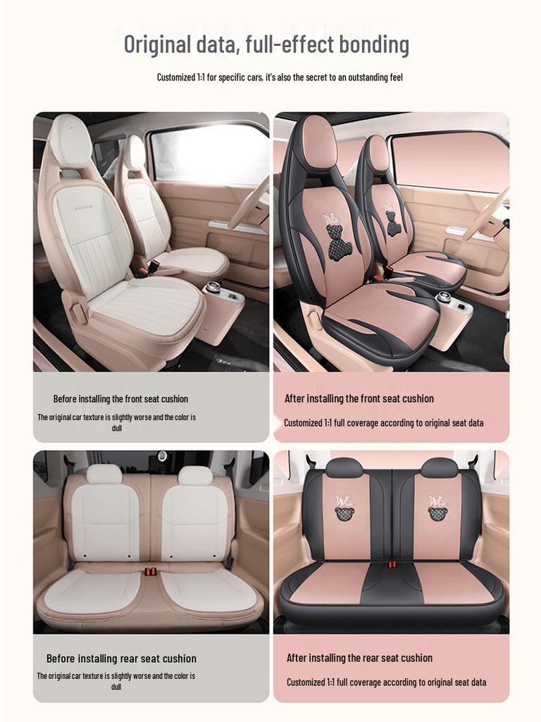Full Surround Cartoon Car Seat Cover for Geely Panda Mini - Fits 23 Models