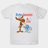 Men Black Print T-shirt Rocky And Bullwinkle No-Cut Transfer Paper Print Cotton Tshirt