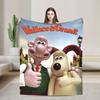Superweiche Wallace & Gromit Cartoon Flim Kuscheldecke Premium Fleece Flanell Leichte Bettdecke Warme Plüschdecken