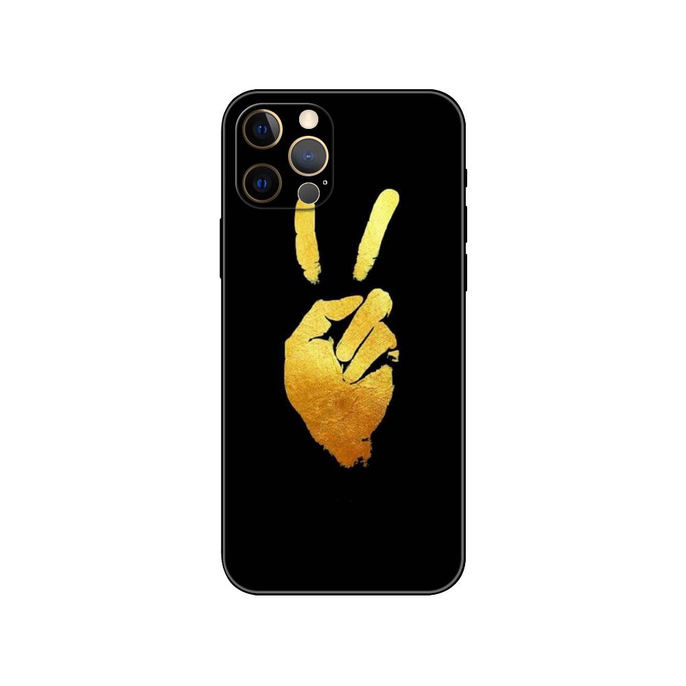 Power Never Give Up Phone Case for Iphone 5 5s 2020se 6 6s 7 8 Plus X 10 XR XS 11 12 13 Mini Pro MAX Black Tpu Back Cover