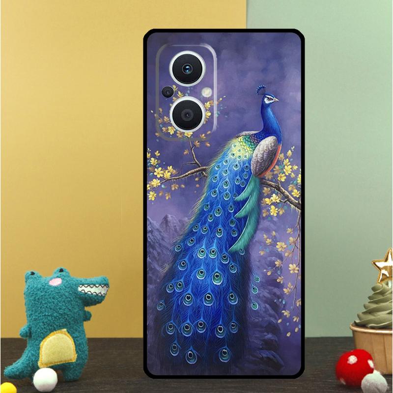 Animal Peacock Pattern Case For OPPO Reno 15 15F 14 13 12 11 10 Pro 14F 13F 12F 11F 8T OPPO Find X9 X8 X6 Pro Cover