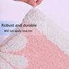 Inyahome Daisy Flower Bath Rugs Fluffy Soft Fiber Mat Non Slip Bathmat Plush Bathroom Rug for Bathroom Shower Room Floor Carpets
