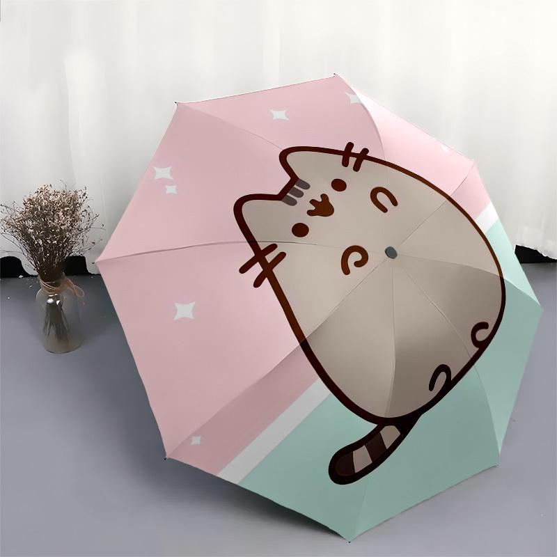 1pc Pusheen, Cat Themed High-quality Umbrella,Automatic Opening and Closing Umbrella,Multi-functional Umbrella G0811385