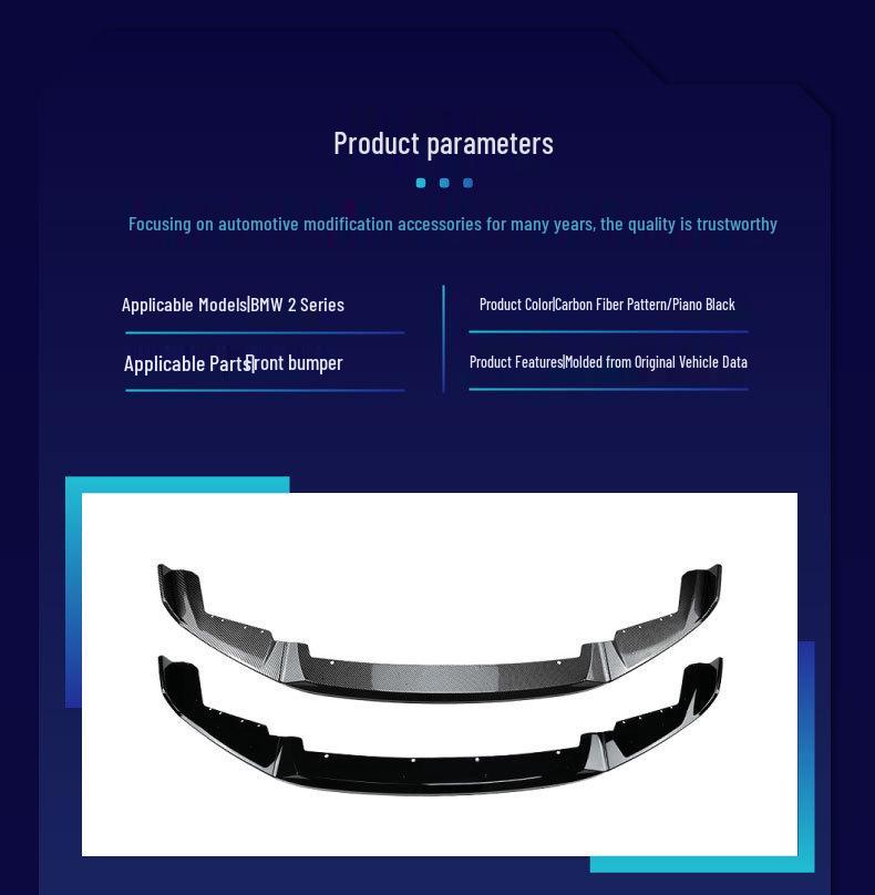 BMW Series Front Splitter Lip Kit - Cross-Border Modification Spoiler