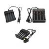4 Slots Charger Li\-ion Battery 4\.2V EU/US/UK Plug Wired Indicator light Fashlight 4\*18650 batteries Charger Charging Cable