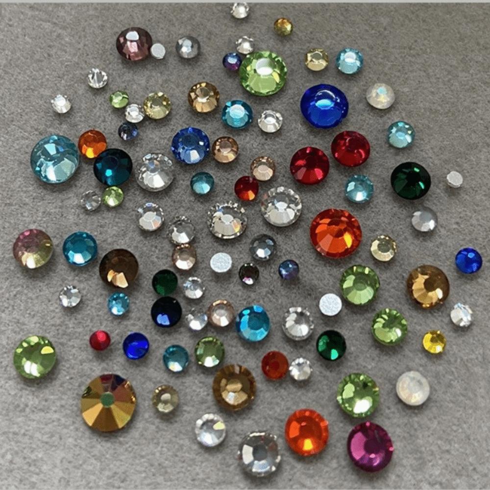 1440 pcs Sparkle DIY Crystal Beads 3D Nail Art Glass Rhinestone Jewelry Accessory Mix Color Nail Sparkle Decoration Beauty Craft разноцветный