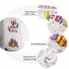 Happy Birthday Colorful Balloons Shower Curtains Waterproof Bath Curtains Home Decor Modern Luxury Bathroom Curtain