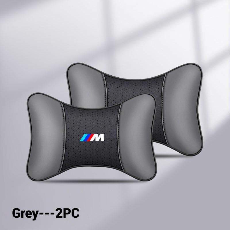 SQLI6 2pcs Car Interior Seat Headrest Pillow Neck Support Pads Stickers for BMW M Performance E30 E34 E36 F21 F30 F35 M3 M5 X1 X3