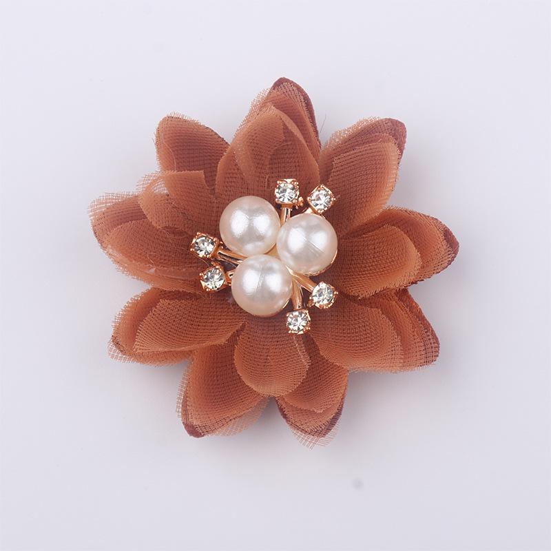 Fresh Handmade Pearl Flower Tulle Fabric Headwear for Kids - Realistic Jewelry Accessories