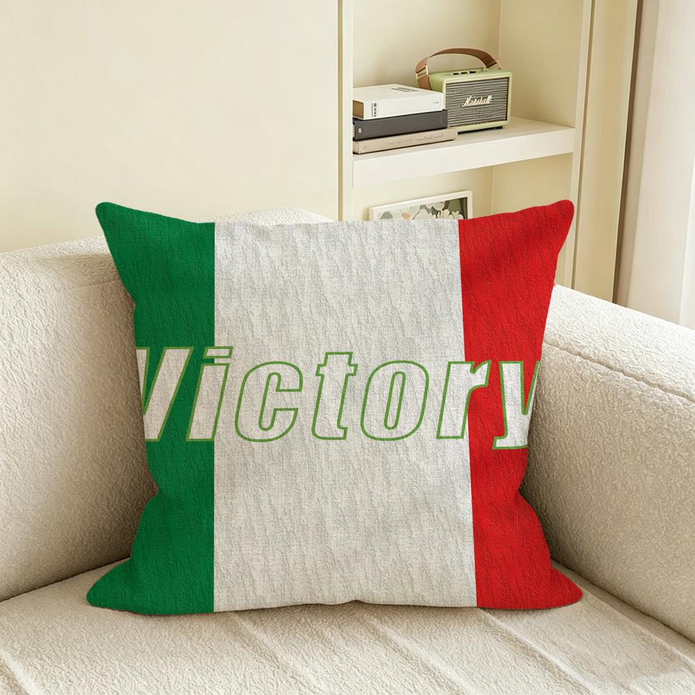 A-All Countries Unite For Victory Cushion Cover Natural Linen Pillowcase Set, All-In-One Decor For Sofa, Bedroom & Chair