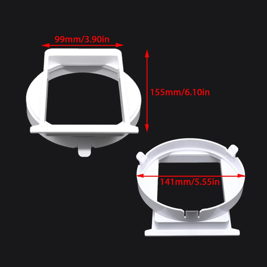 Square Air Conditioning Exhaust Hose Adapter Air Conditioning Exhaust Pipe Extension Adapter for Hose Connections