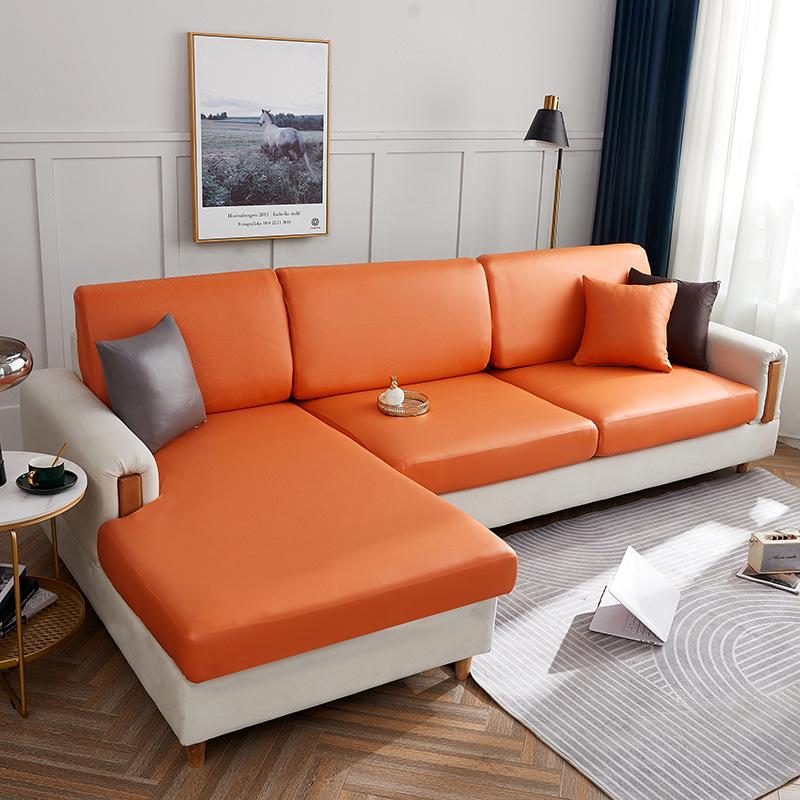 Solid Color Waterproof Elastic Sofa Cover - Modern & Simple Design