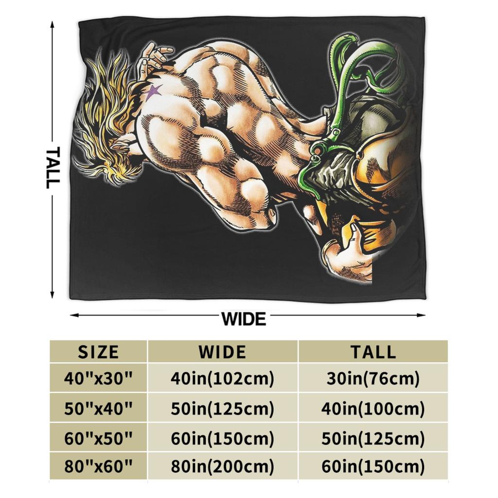 Jojos Bizarre Adventure Mächtiger Stand-Nutzer Decke Flanell Frühling Herbst Warme Überwurfdecke für Bett Sofa Teppichstück