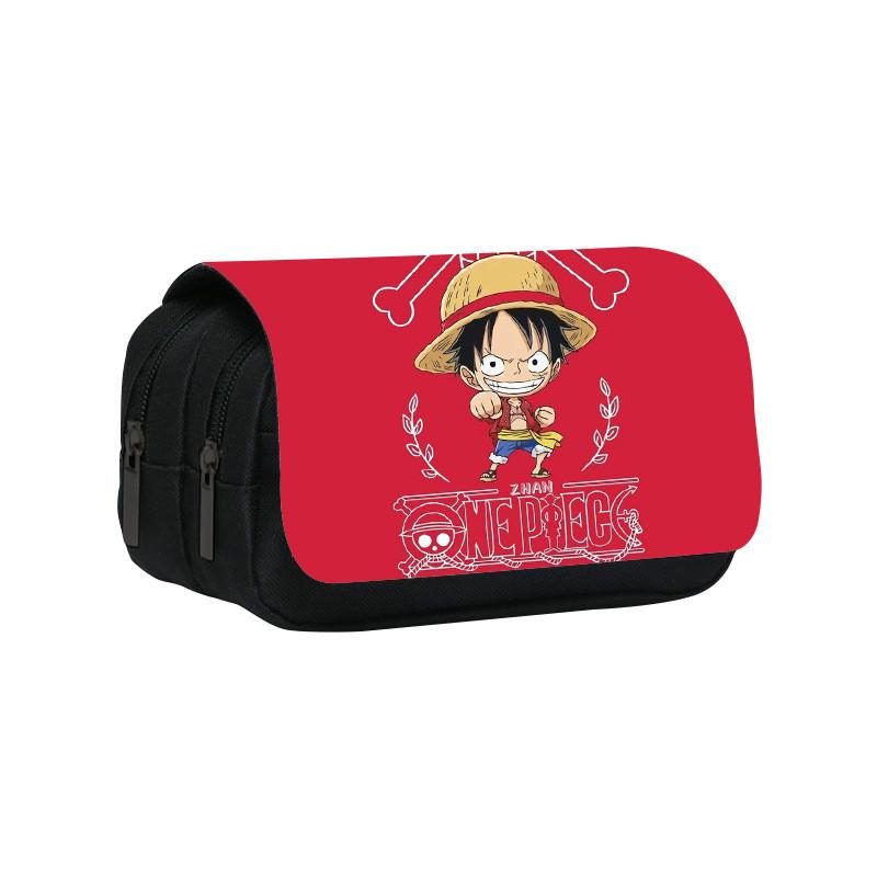 One Piece Dual Compartment Pencil Bag With Waterproof Material For School Use