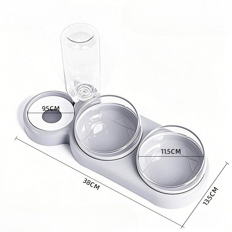 

Cat Bowl, Pet Bowl, Cat Automatic Water Dispenser, Feeder, Double Bowl Integrated, Dog Bowl, Anti-tipping Food Basin