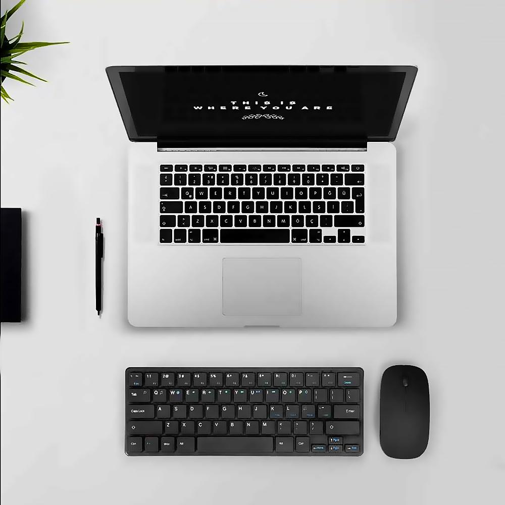 Tastatur-Maus-Kombination 2,4G Drahtloses Tastatur-Maus-Set Büro-Tastatur-Maus-Set Schlankes Design Plug and Play für PC Laptop