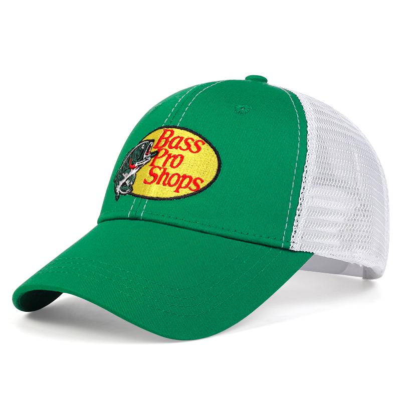 Bass Outdoor Casual Hip-Hop Baseball Cap for Men Women Summer Sunshade Breathable Mesh Cap
