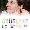 50pcs Ear Stretching Kit Silicone Tunnels Acrylic Tapers Plugs 1.6 To 12mm Mixed Colors Ear Gauges Expander Set