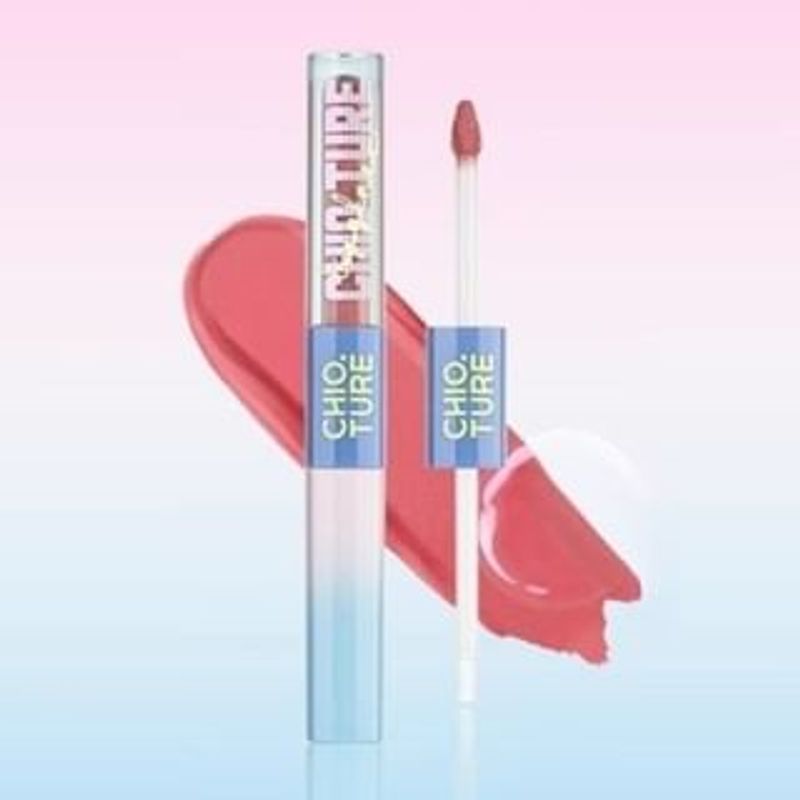 CHIOTURE - American Retro Series Dual-Ended Mirror Lip Gloss - 4 Colors S174# Peach Monroe (2.2g & 2.2g)