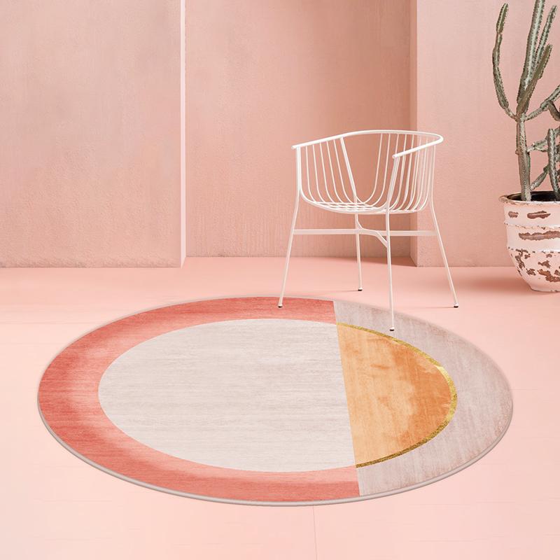 Heimdekoration in mädchenhaften runden Teppichen, Schlafzimmerdekoration, Teppiche, Stühle, Wohnzimmer, Teppiche, Wohnzimmer, Küche, rutschfeste Matten, Alfombra