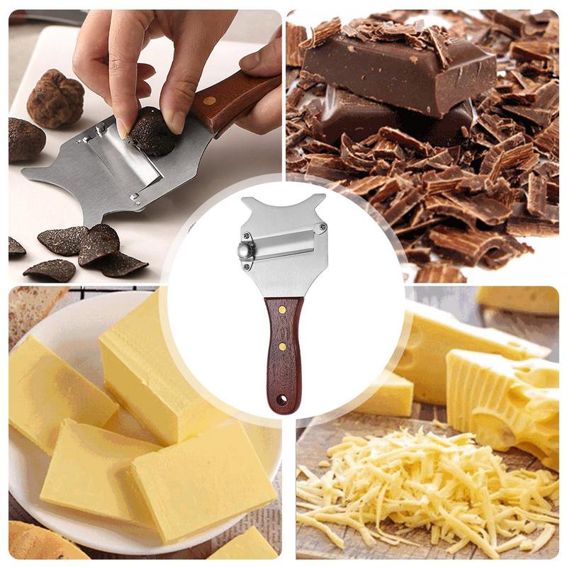 Truffle Slicer Stainless Steel Multi-purpose Cheese Chocolate Truffle Shaver Cutter Grater With Wood Handle Kitchen Accessories China Mainland