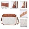 Women's Quilted Checkered Crossbody Bag - Vintage Color Block Shoulder Bag with Zipper Strap & Wallet Pocket, Mini Square Purse for Daily Essentials