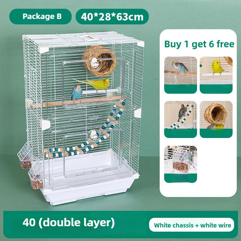

Acrylic Bird Cage Budgie Bird Cage Large Villa Large Space Bird House Pet Feeder Decorative Birdhouse Pet Feeding Nests Supplies