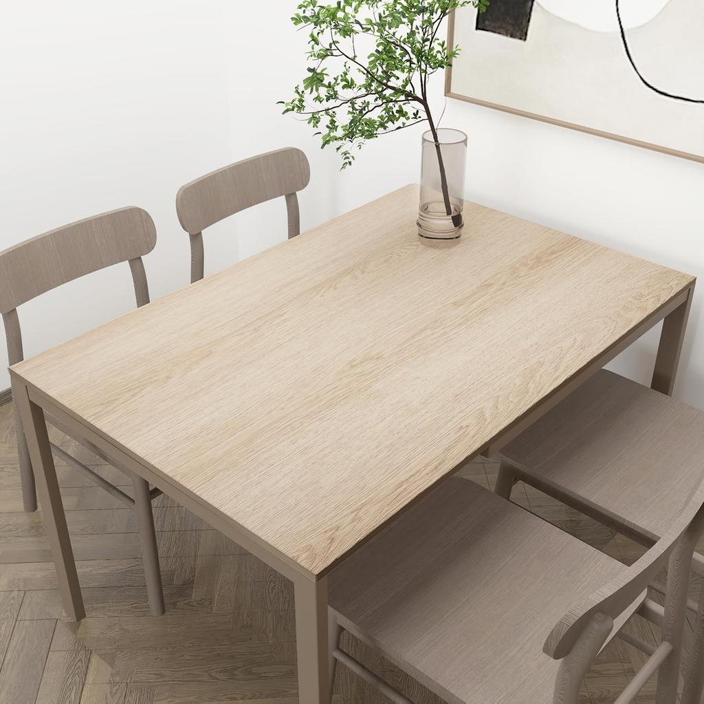 TOTIO Wood Grain Removable Wallpaper Vinyl Wall DIY Remake Wood Grain Cutting Light Yellow Walnut Wood 40cm x for Furniture Light Yellow Plain Sheet,