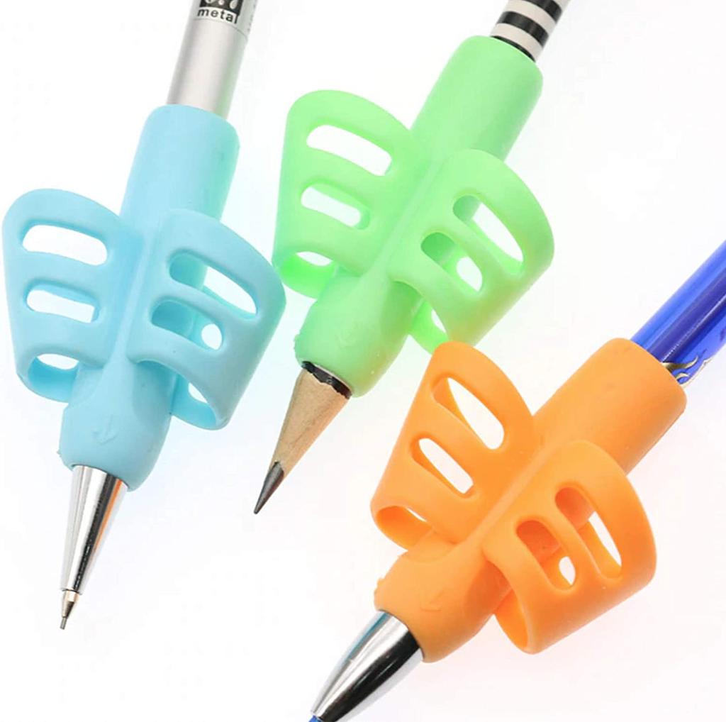 3 pcs Adorable Ring Pencil Grips Soft Silicone Pencil Holders Writing Posture Correction Finger Grip for Kids Preschoolers Special Education Supplies