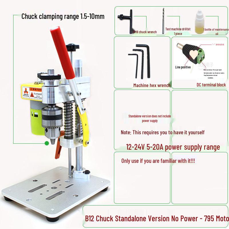 Precision Micro Drill for Phone & Watch Repair - Desktop Electric Bench Drill & Grinding Tool