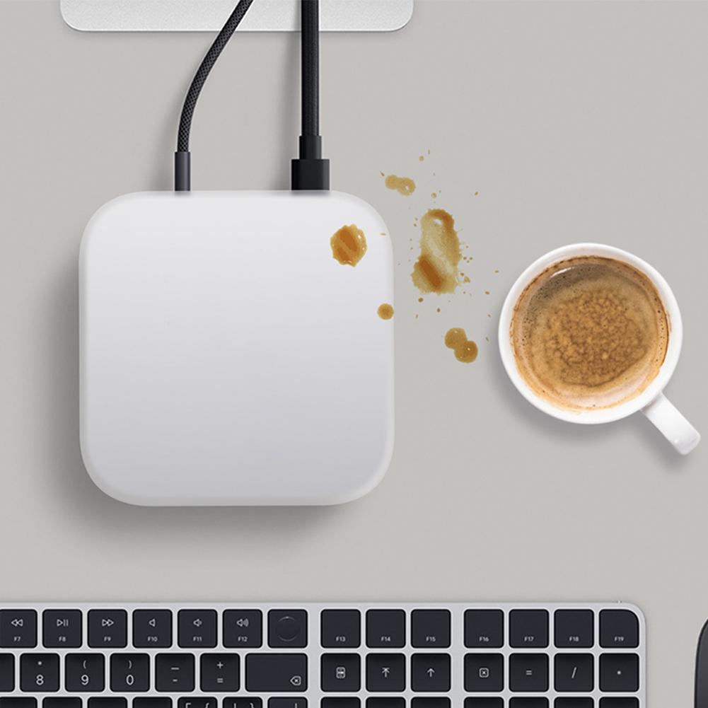 

Для Apple Mac Mini M4 консольный чехол силиконовый защитный буфер протектор чехол Mac Mini Dustproo F1H6 Transparent Black-1pcs