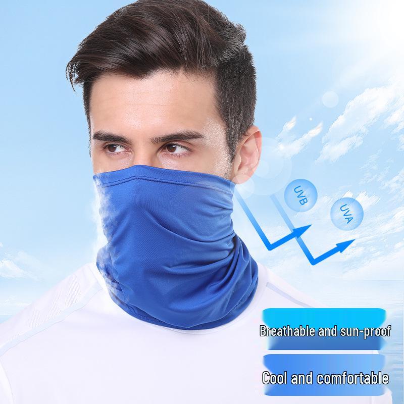 Summer Ice Silk Sunscreen Neck Gaiter: Breathable, Quick-Drying, Multifunctional Headscarf and Cycling Face Mask for Sun Protection