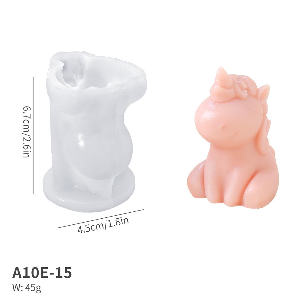 3D Cartoon Kitten & Unicorn Candle Mold Silicone Rabbit DIY Aromatherapy Epoxy Mold