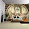 2D Raphael's School of Athens Wall Tapestry, Classic Art Print Wall Art