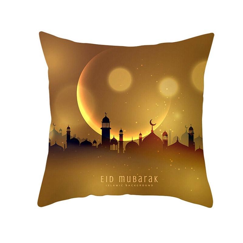 

Muslim Pattern Ramadan Polyester Cushion Cover Pillow Case Home Pillowcase Decor C