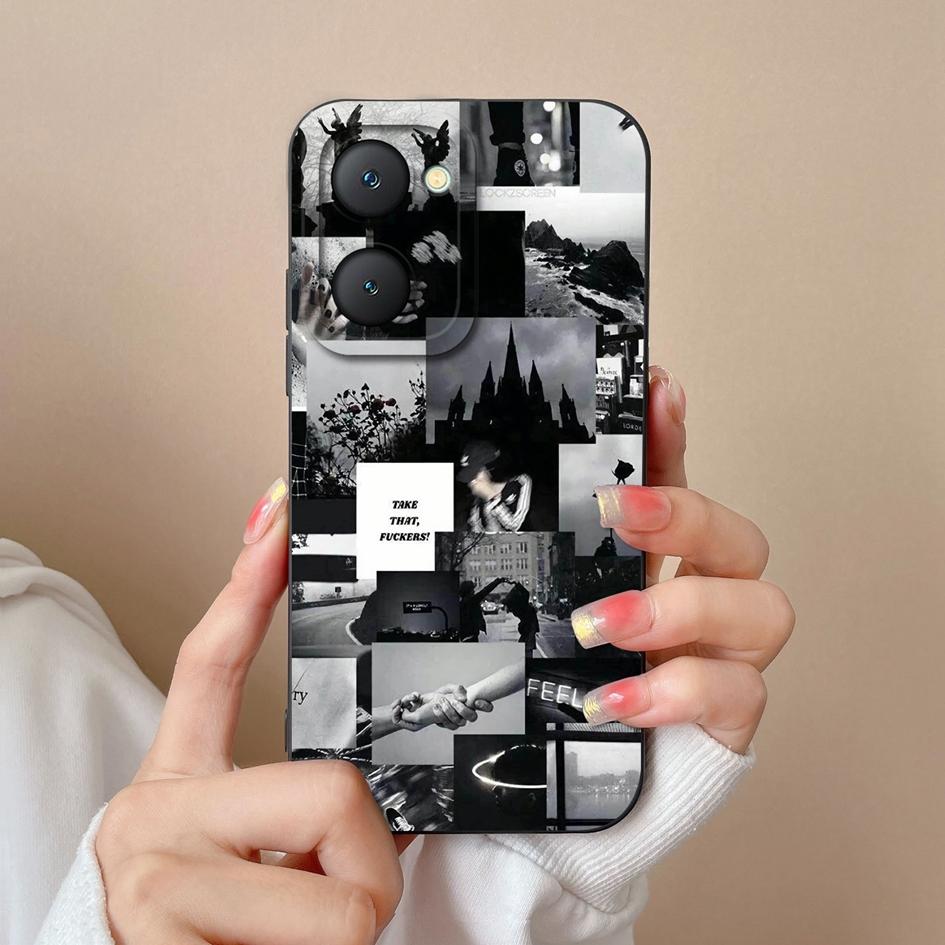 Cover Custodia Antiurto Per Vivo Y03 Y17S Y19S Y27 Y28 Y36 Y38 Y78 Plus T3 T3X 4G 5G Motivo Floreale Piccolo Silicone Morbido Protezione Fotocamera Per Vivo Capas