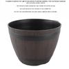 Imitation Wooden Plant Pot PP Resin Flower Pot Imitated Wood Planting Planter