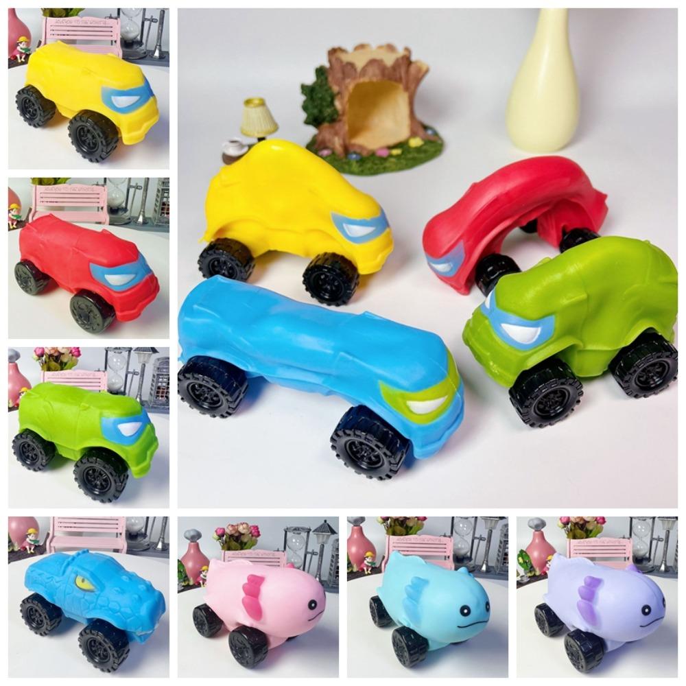 Stretchable Car Cartoon Fidget Toy High Elasticity Cute Pinch Toy  Kids Tricky Doll